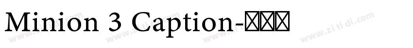 Minion 3 Caption字体转换